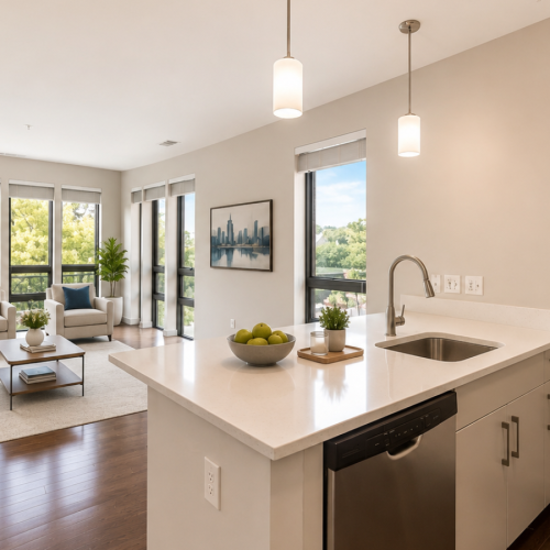 Spacious open-concept apartment in Brookline MA